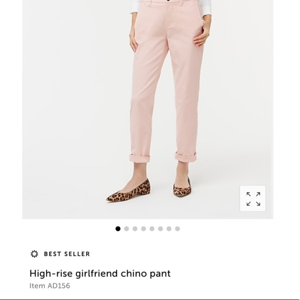 J Crew High-rise girlfriend chino pant.